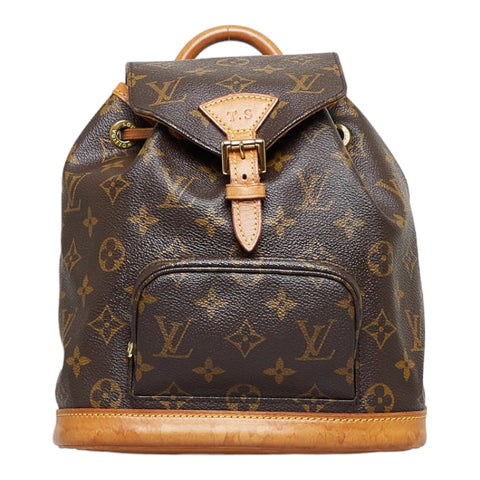 ルイ ヴィトン モノグラム ミニモンスリ リュック バックパック M51137 ブラウン PVC レザー レディース LOUIS VUITTON 【中古】