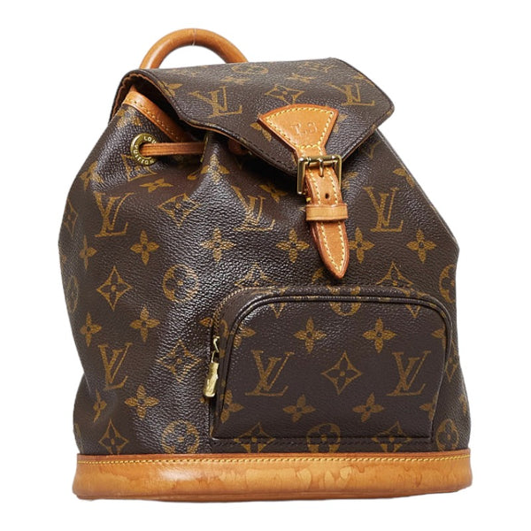 ルイ ヴィトン モノグラム ミニモンスリ リュック バックパック M51137 ブラウン PVC レザー レディース LOUIS VUITTON 【中古】