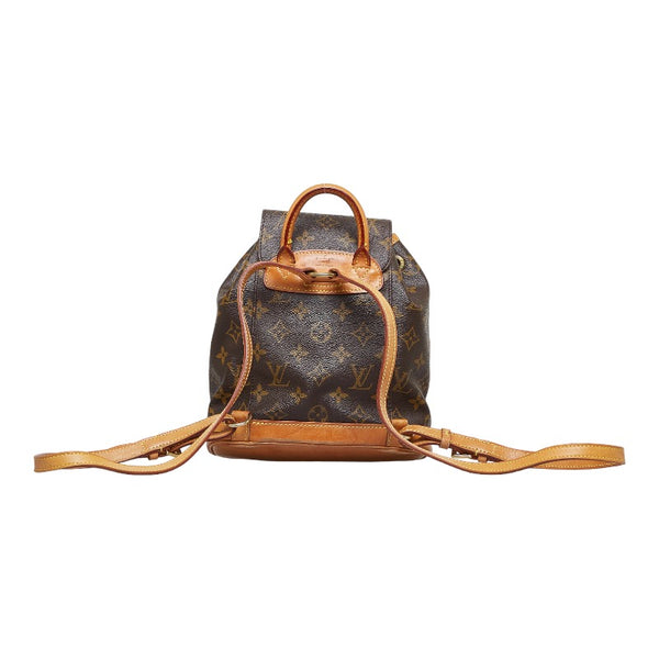 ルイ ヴィトン モノグラム ミニモンスリ リュック バックパック M51137 ブラウン PVC レザー レディース LOUIS VUITTON 【中古】