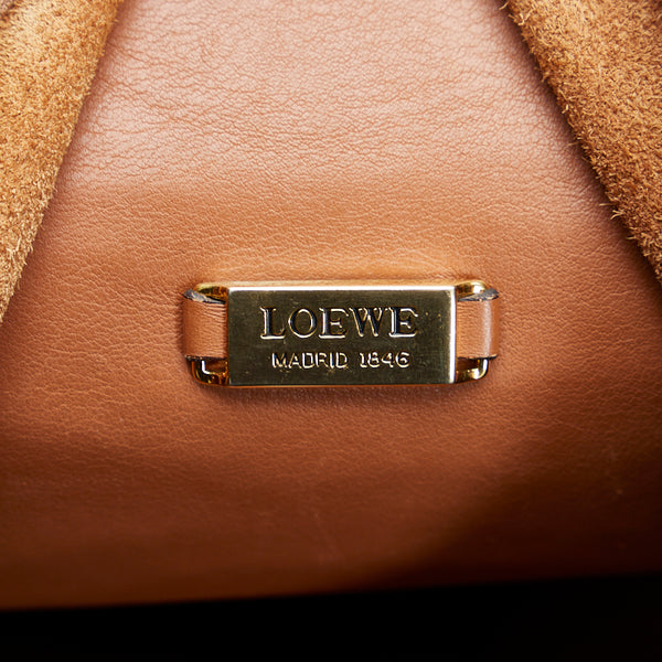 ロエベ アントン ワンショルダーバッグ ブラウン レザー レディース LOEWE 【中古】