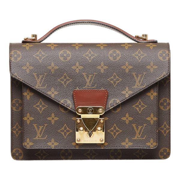 ルイ ヴィトン モノグラム モンソー26 ハンドバッグ ショルダーバッグ 2WAY M51187 ブラウン PVC レザー レディース LOUIS VUITTON 【中古】