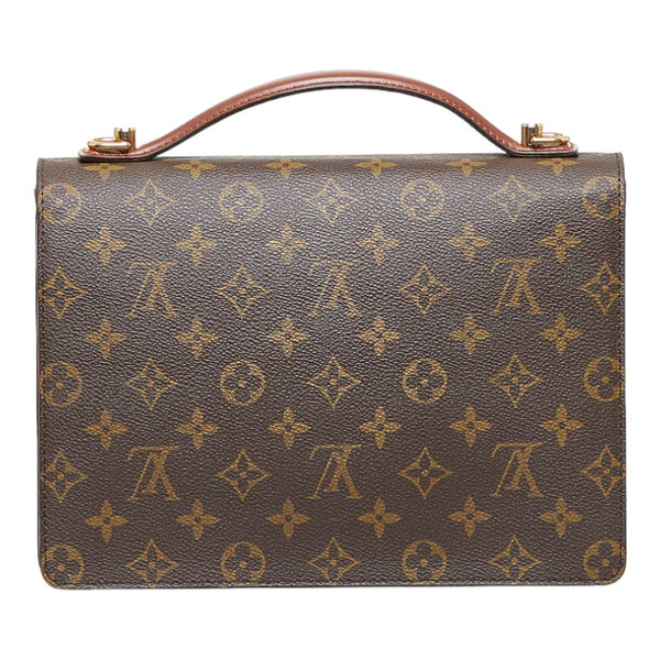 ルイ ヴィトン モノグラム モンソー26 ハンドバッグ ショルダーバッグ 2WAY M51187 ブラウン PVC レザー レディース LOUIS VUITTON 【中古】