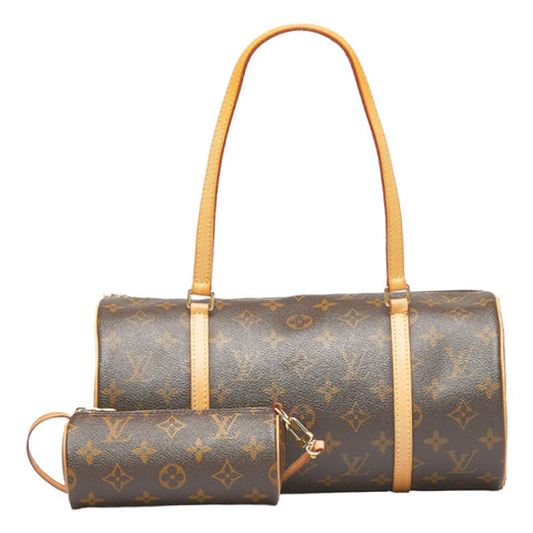 ルイ ヴィトン モノグラム 旧パピヨン 30 ハンドバッグ M51385 ブラウン PVC レザー レディース LOUIS VUITTON 【中古】