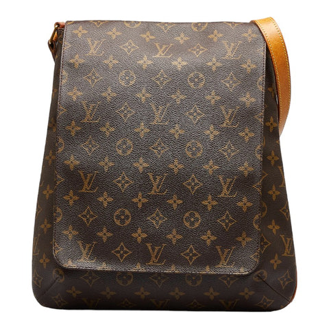 ルイ ヴィトン モノグラム ミュゼット 斜め掛け ショルダーバッグ M51256 ブラウン PVC レザー レディース LOUIS VUITTON 【中古】