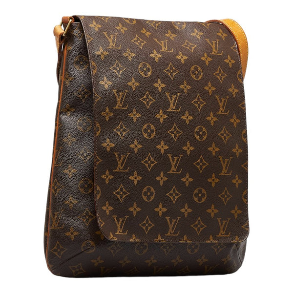 ルイ ヴィトン モノグラム ミュゼット 斜め掛け ショルダーバッグ M51256 ブラウン PVC レザー レディース LOUIS VUITTON 【中古】