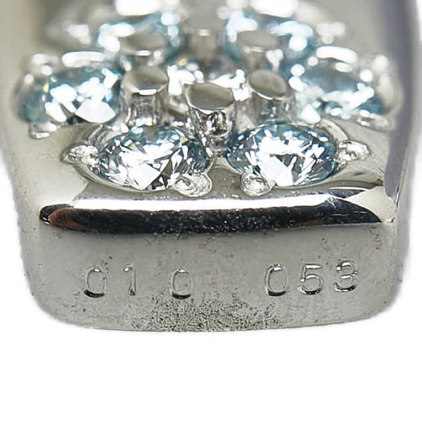 K18WG ホワイトゴールド ダイヤ0.63ct ペンダントネックレス レディース 【中古】