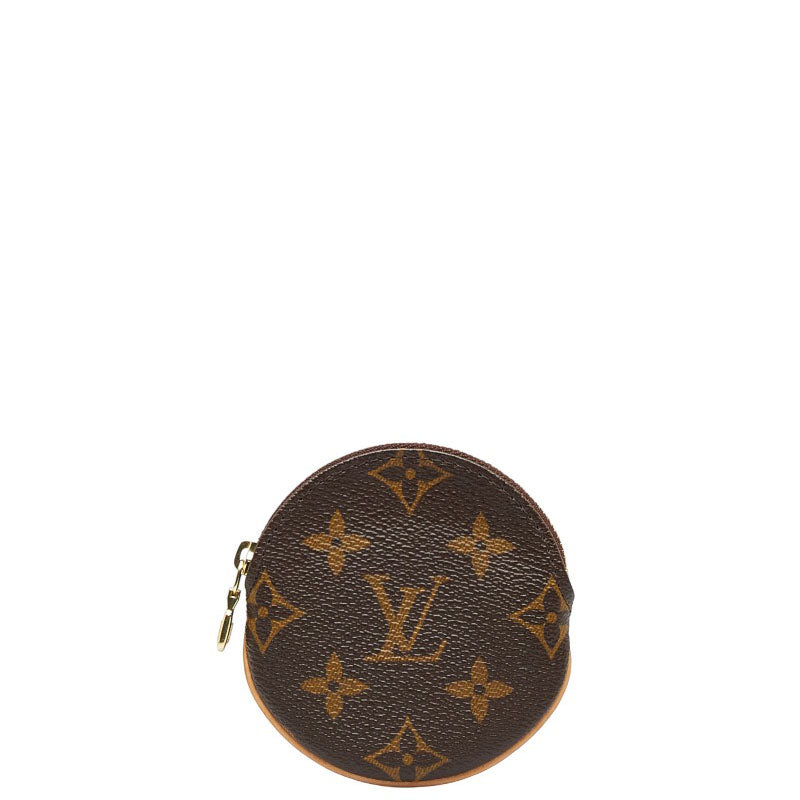 ルイ ヴィトン モノグラム ポルトモネ ロン 小銭入れ コインケース M61926 ブラウン PVC レザー レディース LOUIS VUITTON 【中古】