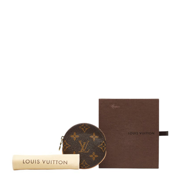 ルイ ヴィトン モノグラム ポルトモネ ロン 小銭入れ コインケース M61926 ブラウン PVC レザー レディース LOUIS VUITTON 【中古】