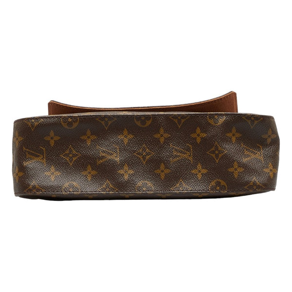 ルイ ヴィトン モノグラム ミニルーピング ショルダーバッグ ハンドバッグ M51147 ブラウン PVC レザー レディース LOUIS VUITTON 【中古】