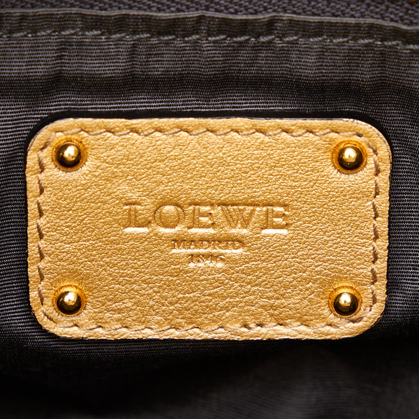 ロエベ アナグラム ハンドバッグ ゴールド レザー レディース LOEWE 【中古】