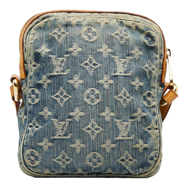 ルイ ヴィトン モノグラムデニム ショルダーバッグ カメラバッグ M95348 ブルー デニム レザー レディース LOUIS VUITTON 【中古】