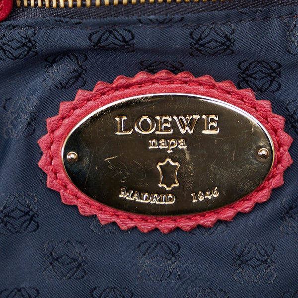 ロエベ アナグラム ナッパアイレ ゴールド金具 ハンドバッグ 011012 マゼンタ ピンク シープスキン レディース LOEWE 【中古】