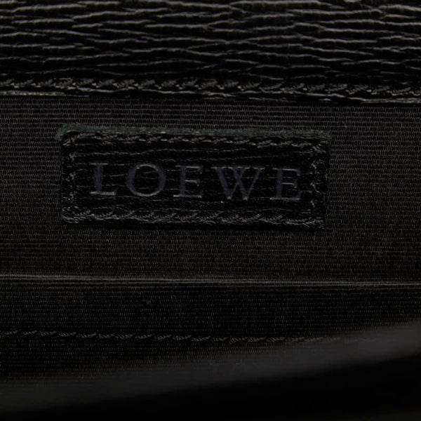 ロエベ ビジネスバッグ ブリーフケース 書類カバン ブラック レザー メンズ LOEWE 【中古】