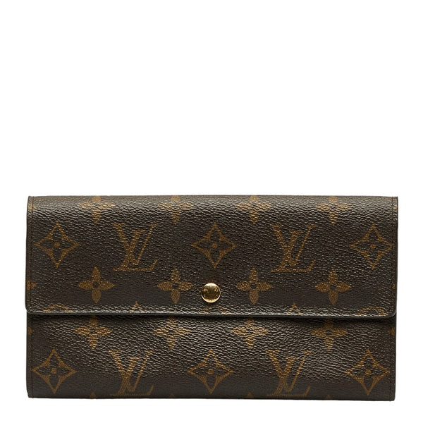 ルイ ヴィトン モノグラム ポルトフォイユ サラ 長財布 M61734 ブラウン PVC レザー レディース LOUIS VUITTON 【中古】