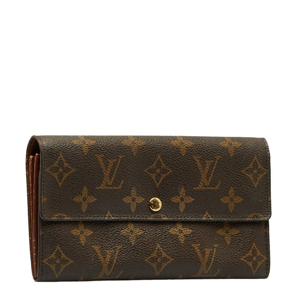 ルイ ヴィトン モノグラム ポルトフォイユ サラ 長財布 M61734 ブラウン PVC レザー レディース LOUIS VUITTON 【中古】