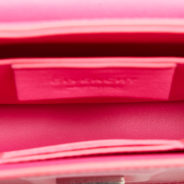 ジバンシー ボウカット チェーン ショルダーバッグ EF K 0136 ショッキングピンク レザー レディース Givenchy 【中古】