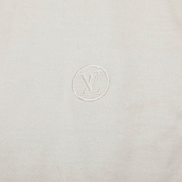 ルイ ヴィトン ロゴ 刺繍 無地 クルーネック 半袖Ｔシャツ VCCM09 ホワイト コットン メンズ LOUIS VUITTON 【中古】