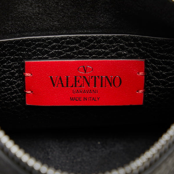 ヴァレンティノ ガラヴァーニ ロックスタッズ ハンドバッグ ショルダーバッグ 2WAY ブラック レザー レディース VALENTINO 【中古】