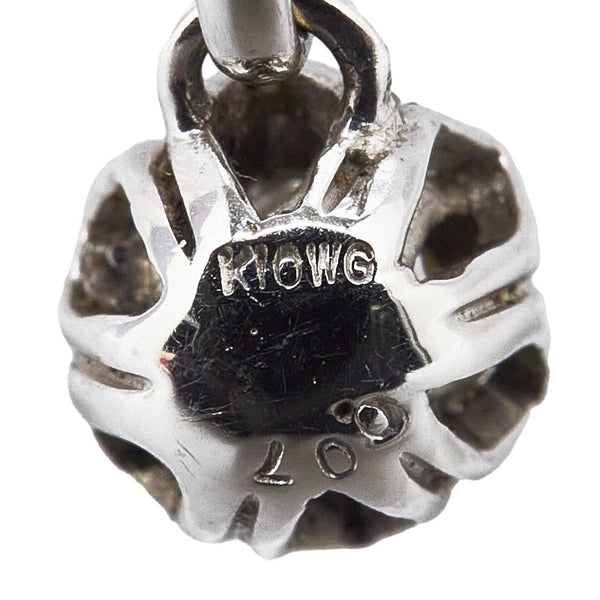 K10WG ホワイトゴールド ダイヤ0.07ct プチネックレス ネックレス レディース 【中古】