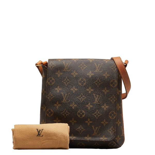 ルイ ヴィトン モノグラム ミュゼットサルサ ショート ショルダーバッグ Ｍ51258 ブラウン PVC レザー レディース LOUIS VUITTON 【中古】