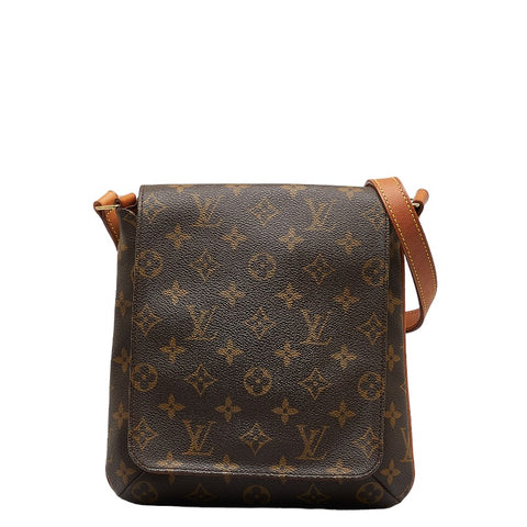 ルイ ヴィトン モノグラム ミュゼットサルサ ショート ショルダーバッグ Ｍ51258 ブラウン PVC レザー レディース LOUIS VUITTON 【中古】