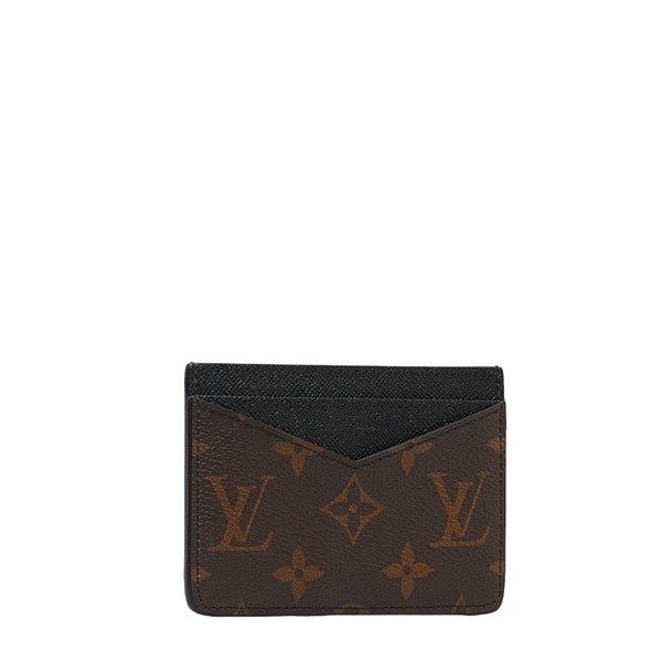 ルイ ヴィトン モノグラム マカサー ネオ ポルトカルト カードケース M60166 ブラウン ブラック PVC レザー メンズ LOUIS VUITTON 【中古】