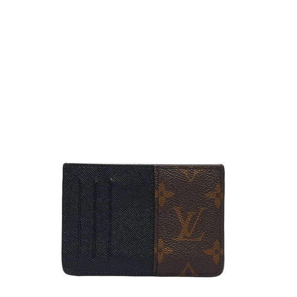 ルイ ヴィトン モノグラム マカサー ネオ ポルトカルト カードケース M60166 ブラウン ブラック PVC レザー メンズ LOUIS VUITTON 【中古】