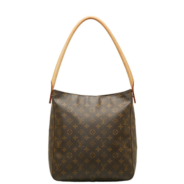 ルイ ヴィトン モノグラム ルーピングGM ショルダーバッグ ハンドバッグ M51145 ブラウン PVC レザー レディース LOUIS VUITTON 【中古】