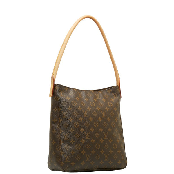 ルイ ヴィトン モノグラム ルーピングGM ショルダーバッグ ハンドバッグ M51145 ブラウン PVC レザー レディース LOUIS VUITTON 【中古】