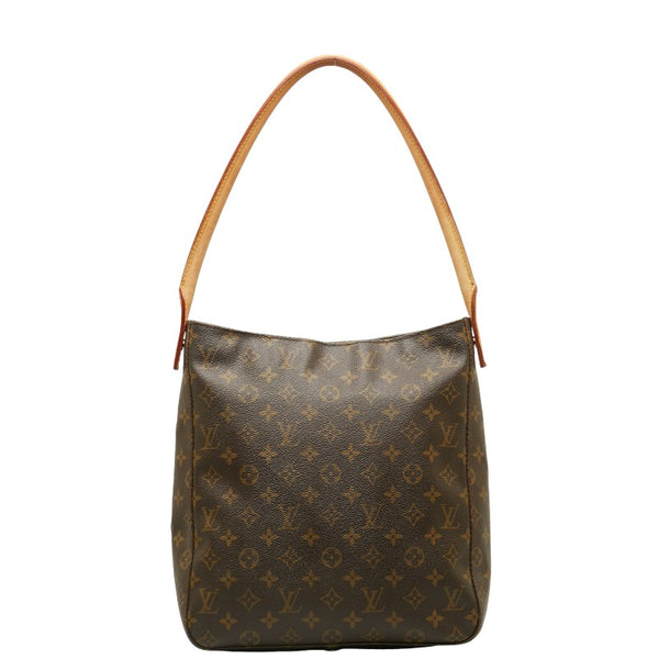 ルイ ヴィトン モノグラム ルーピングGM ショルダーバッグ ハンドバッグ M51145 ブラウン PVC レザー レディース LOUIS VUITTON 【中古】