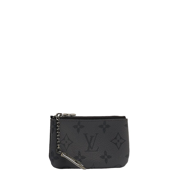 ルイ ヴィトン モノグラム エクリプス リバース ポシェット クレ コインケース M80905 グレー ブラック PVC レディース LOUIS VUITTON 【中古】