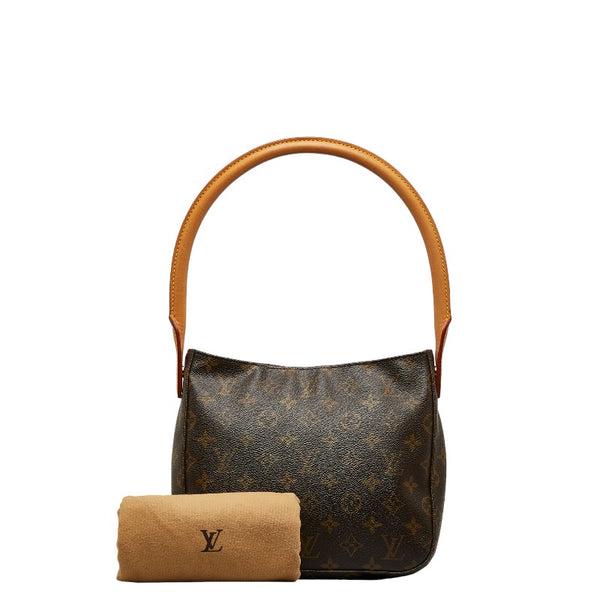 ルイ ヴィトン モノグラム ルーピングMM ショルダーバッグ ハンドバッグ M51146 ブラウン PVC レザー レディース LOUIS VUITTON 【中古】