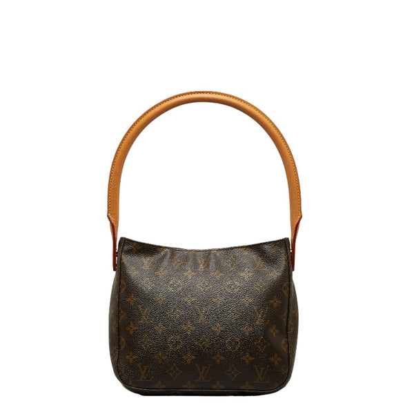 ルイ ヴィトン モノグラム ルーピングMM ショルダーバッグ ハンドバッグ M51146 ブラウン PVC レザー レディース LOUIS VUITTON 【中古】