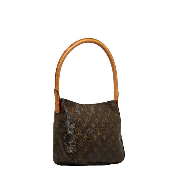 ルイ ヴィトン モノグラム ルーピングMM ショルダーバッグ ハンドバッグ M51146 ブラウン PVC レザー レディース LOUIS VUITTON 【中古】