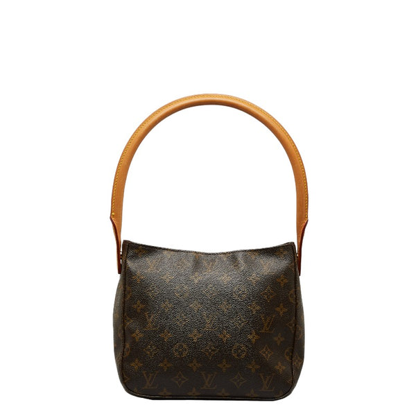 ルイ ヴィトン モノグラム ルーピングMM ショルダーバッグ ハンドバッグ M51146 ブラウン PVC レザー レディース LOUIS VUITTON 【中古】