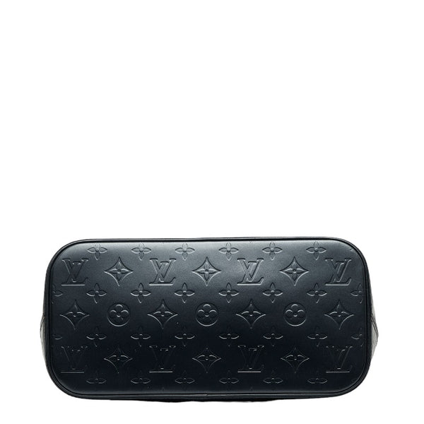 ルイ ヴィトン モノグラム マット ストックトン ハンドバッグ トートバッグ M55115 ブルー レザー レディース LOUIS VUITTON 【中古】