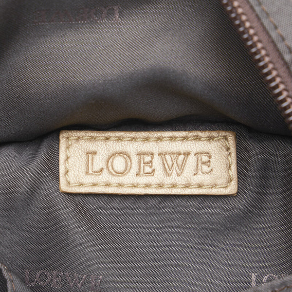 ロエベ アナグラム ナッパ アイレ ハンドバッグ シャンパンゴールド レザー レディース LOEWE 【中古】