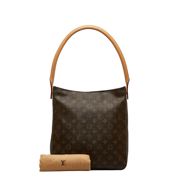 ルイ ヴィトン モノグラム ルーピングGM ショルダーバッグ ハンドバッグ M51145 ブラウン PVC レザー レディース LOUIS VUITTON 【中古】