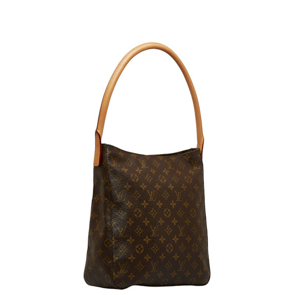 ルイ ヴィトン モノグラム ルーピングGM ショルダーバッグ ハンドバッグ M51145 ブラウン PVC レザー レディース LOUIS VUITTON 【中古】