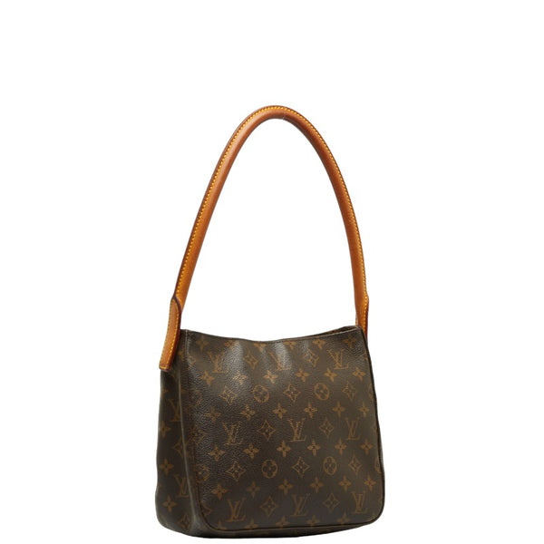 ルイ ヴィトン モノグラム ルーピングMM ショルダーバッグ ハンドバッグ M51146 ブラウン PVC レザー レディース LOUIS VUITTON 【中古】