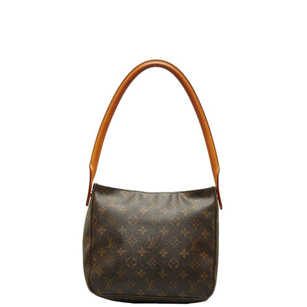 ルイ ヴィトン モノグラム ルーピングMM ショルダーバッグ ハンドバッグ M51146 ブラウン PVC レザー レディース LOUIS VUITTON 【中古】