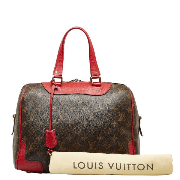 ルイ ヴィトン モノグラム レティ―ロPM ハンドバッグ M50057 コクリコ レッド ブラウン PVC レザー レディース LOUIS VUITTON 【中古】