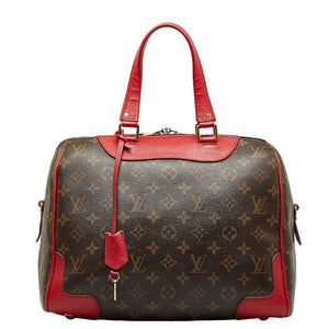 ルイ ヴィトン モノグラム レティ―ロPM ハンドバッグ M50057 コクリコ レッド ブラウン PVC レザー レディース LOUIS VUITTON 【中古】