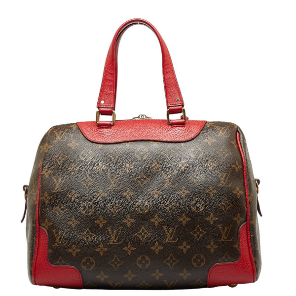 ルイ ヴィトン モノグラム レティ―ロPM ハンドバッグ M50057 コクリコ レッド ブラウン PVC レザー レディース LOUIS VUITTON 【中古】