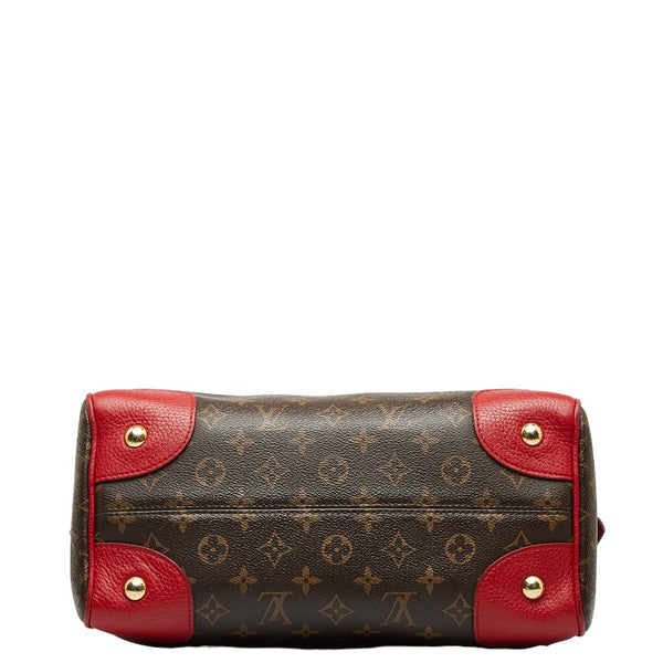 ルイ ヴィトン モノグラム レティ―ロPM ハンドバッグ M50057 コクリコ レッド ブラウン PVC レザー レディース LOUIS VUITTON 【中古】