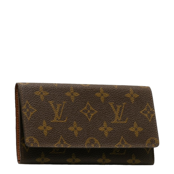 ルイ ヴィトン モノグラム ポルト 円  札入れ M61820 ブラウン PVC レザー レディース LOUIS VUITTON 【中古】