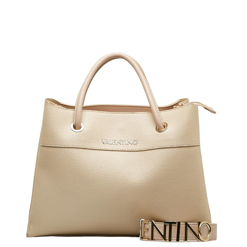 ヴァレンチノ ハンドバッグ ショルダーバッグ 2WAY ベージュ レザー レディース Valentino 【中古】