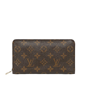 ルイ ヴィトン モノグラム ポルトモネジップ 長財布 ラウンドファスナー M61727 ブラウン PVC レザー レディース LOUIS VUITTON 【中古】