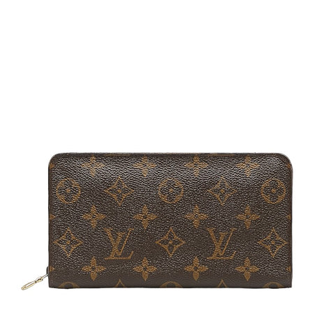 ルイ ヴィトン モノグラム ポルトモネジップ 長財布 ラウンドファスナー M61727 ブラウン PVC レザー レディース LOUIS VUITTON 【中古】