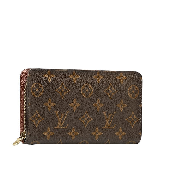 ルイ ヴィトン モノグラム ポルトモネジップ 長財布 ラウンドファスナー M61727 ブラウン PVC レザー レディース LOUIS VUITTON 【中古】